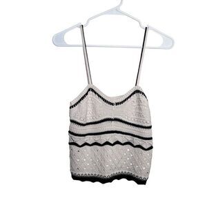 Pink Republic Tank Top Women's Small Knit Sweater Cropped Tank Top Boho NWT